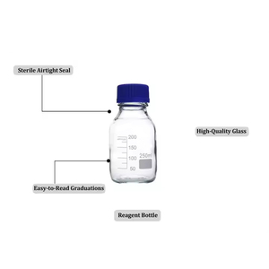 250ml dược phẩm Thuốc thử chai GL45 thủy tinh chai với con dấu màu xanh vít cap phòng thí nghiệm vừa Borosilicate - Product Image 5