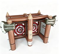 FAN BOUNCE Jeu de l'axe gonflable en PVC écologique, équipement de jeu sportif pour usage commercial et extérieur
