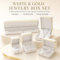 Großhandel Fandi Modische Handgefertigte Leder-Kunststoff Schmuck-Geschenkbox mit Anpassbarem Logo und Größe für Ohrringe und Halsketten