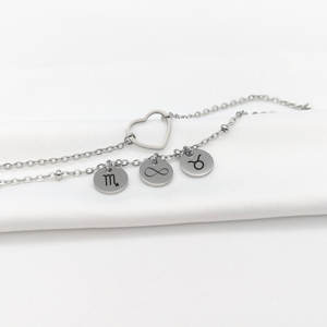 Nouvelle mode Bracelet coeur personnalisé et médaille gravée <span class=keywords><strong>cadeau</strong></span> <span class=keywords><strong>de</strong></span> fête des grands-mères bijoux maman <span class=keywords><strong>cadeau</strong></span> pour femmes - Product Image 6