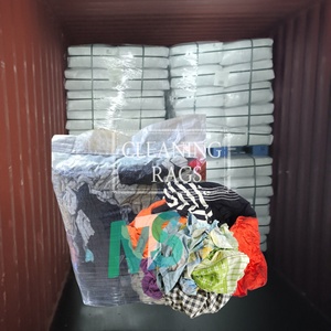 100% Recycled High Cotton Industrial Trapo Rags 10kg Bag Shredded Knit Wipers for Industrial Work Wipes Rag - Product Image 1