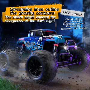 JJRC C8830 Camioneta Monstruo RC 4WD a Escala 1:18 |   2.4G Vehículo Todoterreno de Alta Velocidad RTR con Luces LED para Niños Azul/Verde - Product Image 2