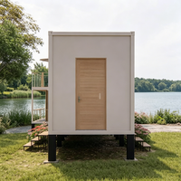 Villa de luxe préfabriquée sur mesure, hôtel, maison en conteneur à ossature acier, maison en bois, cabane 2 chambres, salle de bain, cuisine