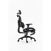 Chaise de bureau ergonomique en maille avec logo personnalisé, accoudoirs réglables, support lombaire, verrouillage d'inclinaison, pivotante, pour tâches de bureau