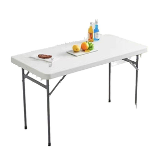 Q236Safe Overcharge Protection <strong>Legs</strong> Heavy Duty 48 Inch Plastic <strong>Table</strong> for Outdoor Camping Portable <strong>Foldable</strong> Picnic Dining Folding - Product Image 2