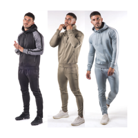 Ensemble de survêtement Hawkbawk personnalisé de haute qualité pour hommes – Sweat à capuche et pantalon de jogging – Tenue de sport respirante pour adultes, grandes tailles, hiver