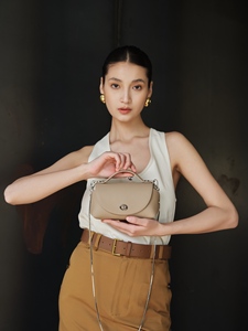 Élégant mini sac à main en cuir TC avec fermoir rotatif, sac bandoulière de luxe discret, sac de soirée sans marque, boutique Royaume-Uni <span class=keywords><strong>France</strong></span> - Product Image 4