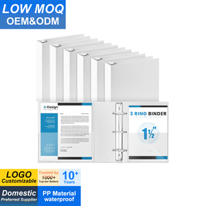 Classeur à 3 anneaux en plastique mini, anneaux ronds de 1,5 pouces avec 2 pochettes d'insertion, convient aux papiers de 5,5 x 8,5 pouces pour l'école, <span class=keywords><strong>le</strong></span> bureau, l'<span class=keywords><strong>album</strong></span> photo - Product Image 1