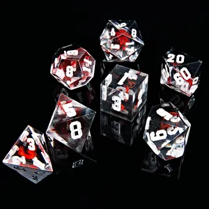 Sharp Edge Set dadu DND dugeon dan naga permainan TRPG Multi polihedral tepi tajam dadu permainan Roleplaying dadu