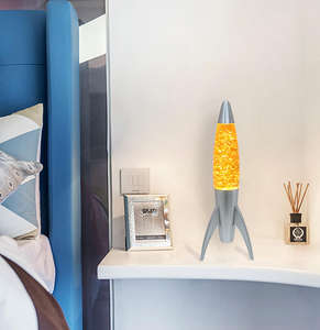 Bottiglia di vetro all'ingrosso lampada <span class=keywords><strong>tornado</strong></span> colorata soggiorno camera da letto led lampada <span class=keywords><strong>lava</strong></span> a forma di razzo personalizzata lampada da tavolo a led - Product Image 3