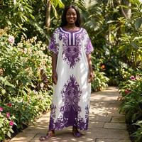 Robe longue africaine tendance pour femme, grande taille, imprimé floral, style décontracté, pour l'été, vacances et quotidien