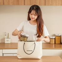 Boîte à lait en poudre hermétique en plastique de 1-2L à aspiration magnétique, design moderne et minimaliste, en stock direct usine, haute esthétique
