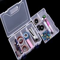 Boîte de rangement transparente en plastique PP de haute qualité, détachable, pour bijoux, cosmétiques, pièces, organisation et classification