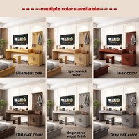 Meuble TV haut de gamme pour hôtel, porte-bagages intégré, en bois massif, design minimaliste moderne, ensemble de mobilier commercial personnalisable avec tabouret