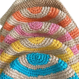 Custom Paper Straw Hat Womens Casual Cycling Bucket Sun Hat Packable Floppy Beach Hats Summer Travel Accessories - Product Image 3