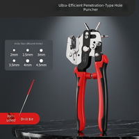 Pince perforatrice multifonctionnelle en acier au chrome-vanadium à double levier, pour la création de trous dans les ceintures, équipement de bricolage domestique OEM, à économie d'effort