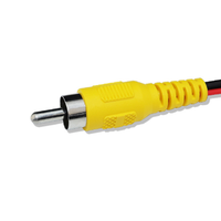 Kabel Ekstensi Sinyal AV Konektor RCA Male untuk Kamera Mobil dengan Kontrol Trigger dan Video Mundur yang Dapat Disesuaikan