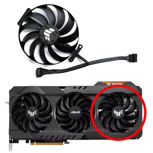 Ventilateur GPU 95MM 7PIN T129215SU CF1010U12S RX6900 XT pour ASUS <span class=keywords><strong>TUF</strong></span> Gaming Radeon RX 6700 <span class=keywords><strong>6800</strong></span> 6900 XT OC version ventilateur de remplacement - Product Image 2