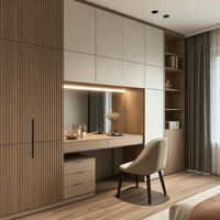 Système de rangement encastré sur mesure pour armoire de chambre, dressing, meubles, comptoirs, dessus de vanité et dessus de table