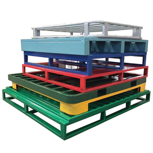 Paleta metálica apilable reversible de acero galvanizado de <span class=keywords><strong>tamaño</strong></span> personalizado <span class=keywords><strong>europeo</strong></span> gran oferta para almacenamiento en almacén Industrial - Product Image 3