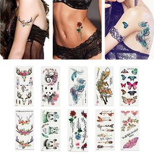 Commercio all'ingrosso CMYK colorato eco-friendly impermeabile temporaneo <span class=keywords><strong>tatuaggio</strong></span> <span class=keywords><strong>con</strong></span> gazza foglia fiori gufo <span class=keywords><strong>farfalla</strong></span> per gli uomini donne del corpo - Product Image 4