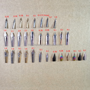 Forniture per ufficio scuola calligrafia scrittura penna stilografica 0.6mm iridio <span class=keywords><strong>pennino</strong></span> obliquo cilindro argento piegata <span class=keywords><strong>pennino</strong></span> - Product Image 5