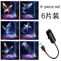 Nouvelle lampe de projection LED ciel étoilé, motif vie marine, mini lampe d'ambiance USB pour chambre à coucher