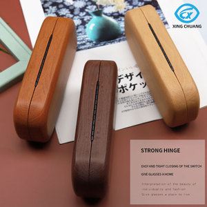 Offre spéciale Étui à lunettes rectangulaire en cuir de style bois Boîte de rangement pour lunettes avec logo personnalisé Étui à lunettes d'origine - Product Image 6