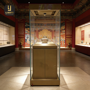 Ultra Clear LED Lit Museum <b>Showcase</b> Custom Made Low Iron Glass Minimalist Frameless Design for Uninterrupted View Eco-Friendly - Product Image 4