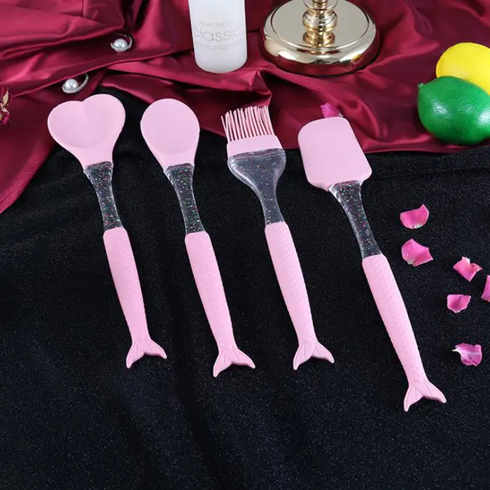 Mermaid tail Silicone spatulas fish-shaped oil brush kitchen cooking supplies rubber baking tools