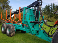 Grue forestière hydraulique RIMA de 1,5 tonne avec grappin, grue de chargement de bois montée sur tracteur série RC, grue forestière à rotation 360°