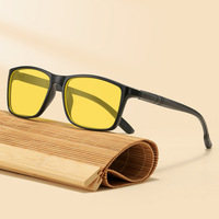 Lunettes anti-lumière bleue personnalisées ODM, monture carrée, verres teintés bleu-jaune, pour bureau, ordinateur, jeux vidéo, adaptées à toutes les formes de visage