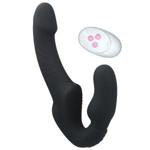 Afstandsbediening <span class=keywords><strong>Strapon</strong></span> Seksspeeltje Vibrerende Dildo Vrouw Lesbische Dildo Tweekoppige Vibrator - Product Image 2