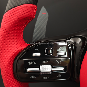 <span class=keywords><strong>Volante</strong></span> LED de fibra de <span class=keywords><strong>carbono</strong></span> mate de cuero rojo para <span class=keywords><strong>Mercedes</strong></span> BENZ C E Class W204 W205 W206 W222 W211 W212 W213 E53 E63 <span class=keywords><strong>AMG</strong></span> - Product Image 3