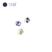 Strass en verre fantaisie à motif floral, strass thermocollants, dos plat, strass pour ongles DIY