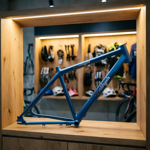 Cadre de vélo VTT Hardtail Worldcycle HL26001 26 pouces bleu peint en aluminium 6061 léger et résistant à la rouille pour saut et descente - Product Image 6
