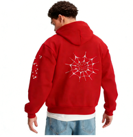 Sweat-shirt à capuche personnalisé avec motif d'araignée en toile d'araignée, sweat-shirt à capuche surdimensionné pour homme en coton 100%