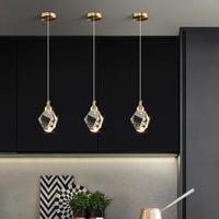 Lustre italien K9 Luminaire moderne lumineux Décoration de salle à manger de luxe Luminaire pour la maison Lustre linéaire en cristal Led Luminaire suspendu au plafond