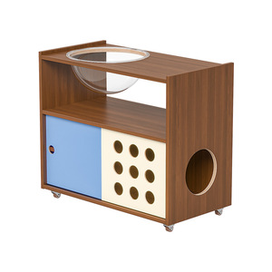 Living Room Cabinet With <b>Storage</b> And Cat House 3 Compartments Mobile Design For Pet And Home Use - Product Image 5