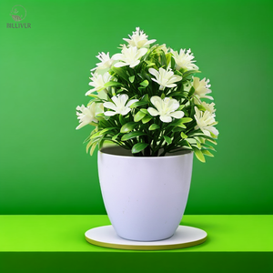 Lumineux Résistant Aux UV <span class=keywords><strong>En</strong></span> Plein Air <span class=keywords><strong>En</strong></span> Plastique <span class=keywords><strong>Fleurs</strong></span> Herbe Arbre Mini Pot Plante Artificielle De Mariage Petites Roses Bouquet De <span class=keywords><strong>Fleurs</strong></span> Décoration - Product Image 6