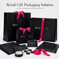 Sac cadeau en papier de luxe avec logo personnalisé et poignées en ruban pour boutique, bijoux, vêtements, emballage cadeau, sac en papier pour la vente au détail