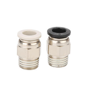 Raccord pneumatique à connexion rapide avec filetage externe en cuivre, état neuf, raccord droit PC8-02/6-01/10-03/12-04 - Product Image 1