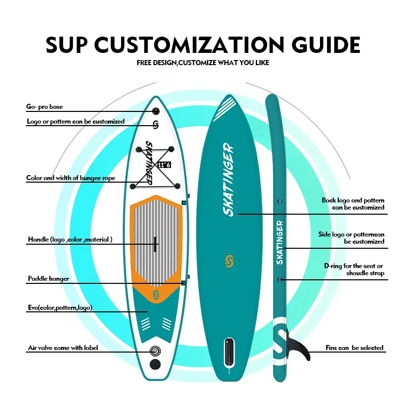 Skatinger bán buôn đứng lên paddleboard sap Surf Inflatable ván lướt sóng sup Paddle Board để bán