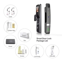 Tuya Wifi 3D reconnaissance faciale serrure de porte intelligente avec caméra empreinte digitale mot de passe biométrique entièrement automatique serrure magnétique de porte