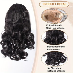 Extensión de Cola de Caballo Larga y Lisa de 24 Pulgadas, con Clip, de Fibra Resistente al Calor, para Mujeres, Uso Diario y Estilismo de Salón - Product Image 3