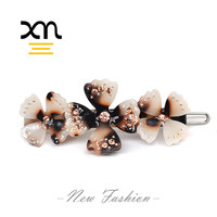 Xinmei acétate fleur pinces à cheveux accessoires pour filles pinces à cheveux avec strass bling épingle à cheveux bobby épingles à cheveux pour les femmes