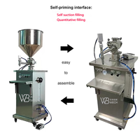 Machine de remplissage semi-automatique en acier inoxydable à prix d'usine pour crème pour le visage, sauce alimentaire, confiture