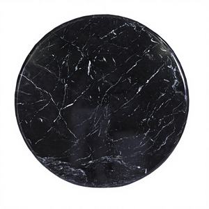 Mesa de Comedor de Mármol Natural Estilo Rústico Moderno Hecha a Mano con Base Escultural Acanalada, Mueble de Lujo para Apartamento o Villa - Product Image 1