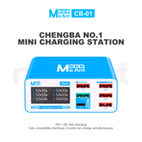 Station de charge rapide USB multi-ports MaAnt CB-01, 6 ports PD 20W QC3.0, affichage numérique, chargeur de bureau pour téléphone, tablette, réparation