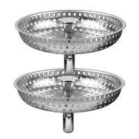 WaiiHO 008 Lot de 2 bouchons d'étanchéité universels pour éviers de cuisine en acier inoxydable standard